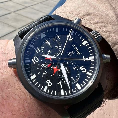 swiss replica iwc top gun|iwc top gun double chronograph.